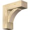 Ekena Millwork Thorton Block Rough Sawn Bracket w/ Offset Brace, Douglas Fir, 6"W x 16"D x 16"H BKT0604X16X16THR05RDF - alternate 1